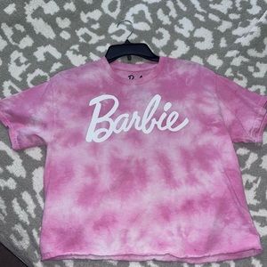 Vintage Barbie Tie Dye Graphic Crop Tee